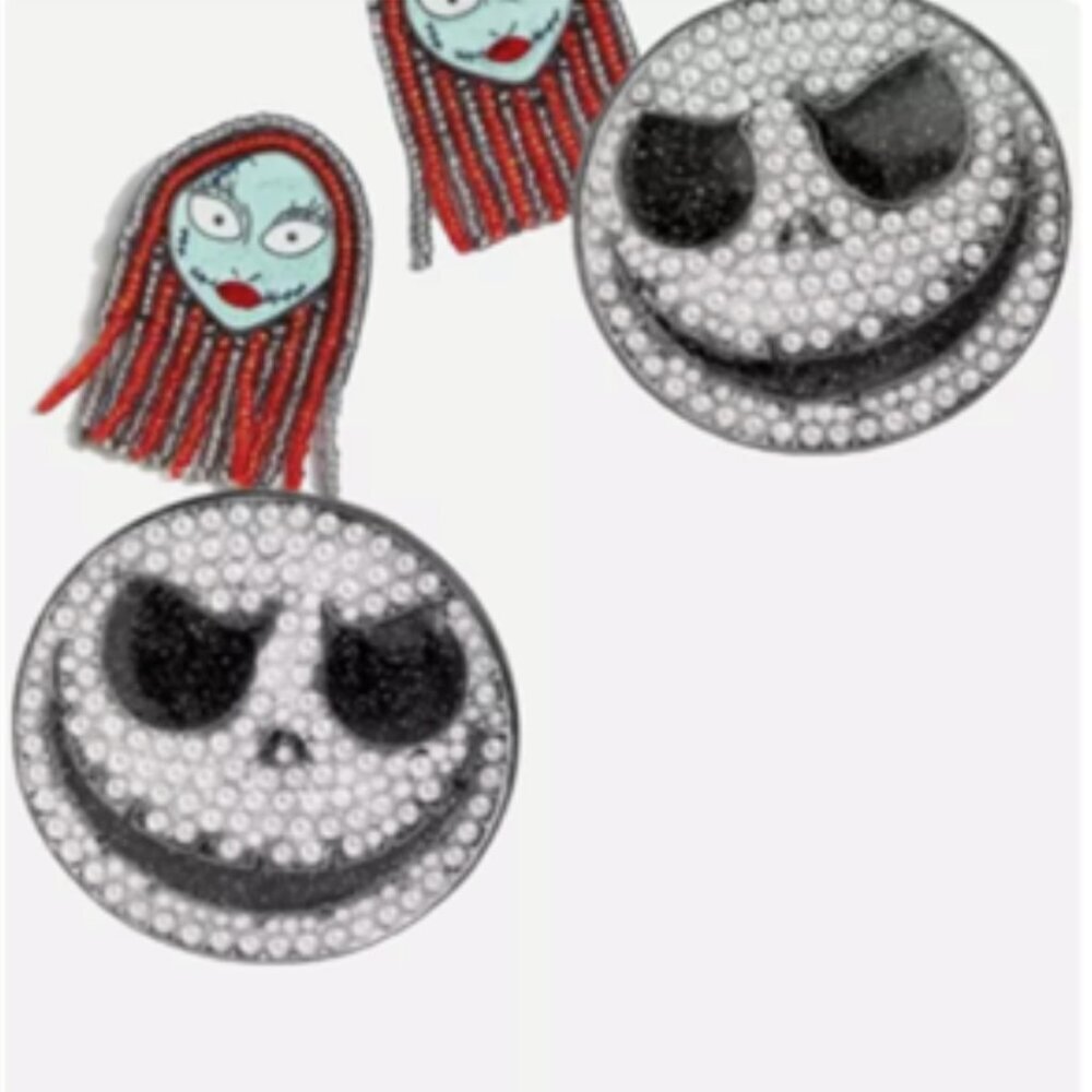Disney X Baublebar Jack & Sally Stud Earrings Sets Nightmare Before Christmas